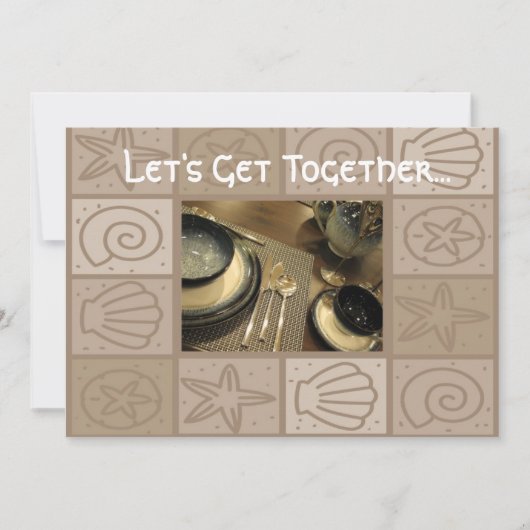 Mittagessen zusammen Einladung (Vorderseite)