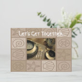 Mittagessen zusammen Einladung (Stehend Vorderseite)