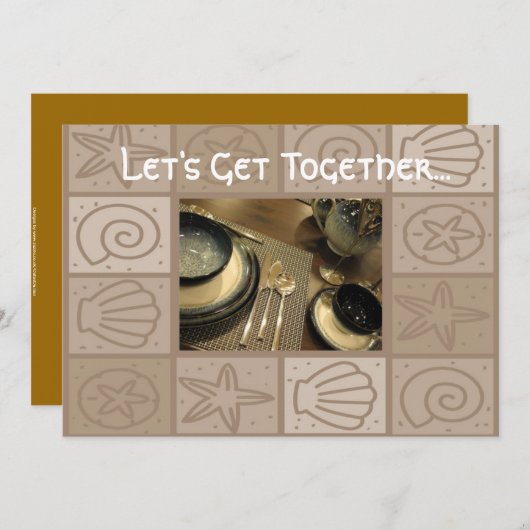 Mittagessen zusammen Einladung (Vorne/Hinten)