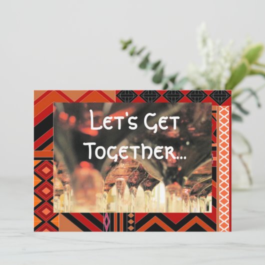 Mittagessen zusammen Einladung (Stehend Vorderseite)