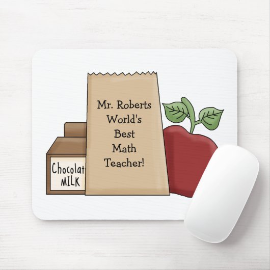 Mittagessentasche/des Mathe-Lehrers der Mousepad (Mit Mouse)