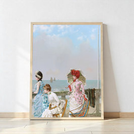 Mittags am Meer von Vittorio Matteo Corcos Poster