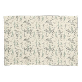 Mittags Egrets - Entlang des Flusses - Vögel Muste Kissenbezug