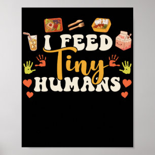 Mittags Lady Fütterte ich Tiny Humans Lunch Lady Poster