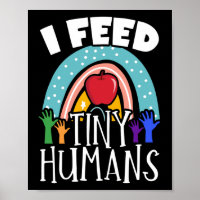 Mittags Lady Fütterte ich Tiny Humans Lunch Lady