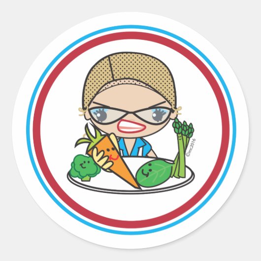 Mittags Lady Monica Sticker (Vorderseite)