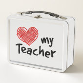 Mittags Liebe mein Lehrer Metall Brotdose (Vorderseite)