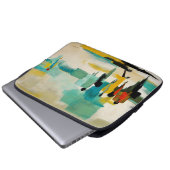 Mittags-Schwung – Abstrakte Figuren Laptopschutzhülle (Vorne Knopf)
