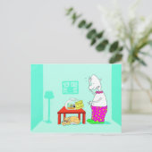 mittags weg postkarte (Stehend Vorderseite)