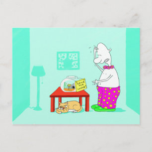 mittags weg postkarte