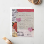 Mittagsdatum Valentinstag Karte (Vorderseite/Rückseite Beispiel)