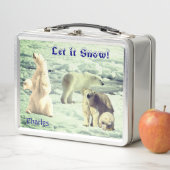 Mittagspass Eisbären auf Eis Metall Brotdose (Beispiel)