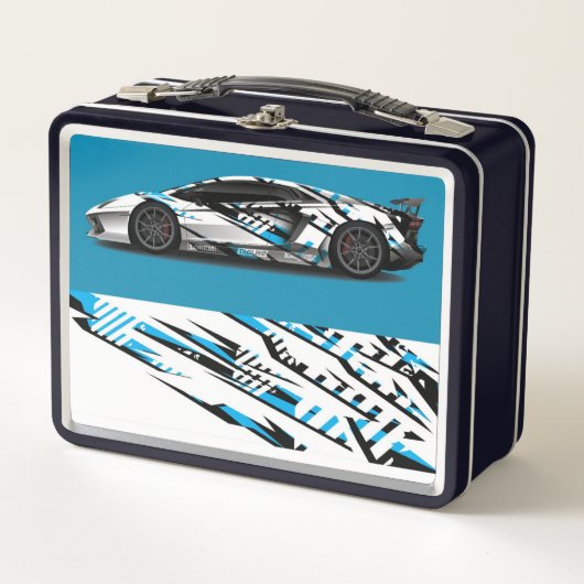 Mittagspause Metall Brotdose (Vorderseite)