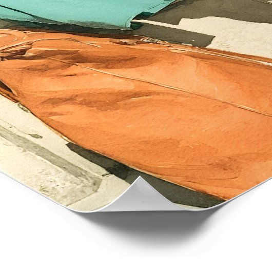 Mittagspause Poster (Ecke)