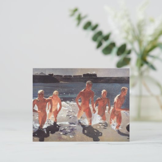 Mittagspause Postkarte (Stehend Vorderseite)