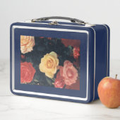 Mittagsschachtel mit Blumenmuster Metall Brotdose (Beispiel)