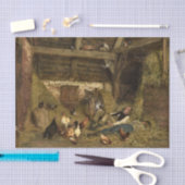Mittagsschlaf in einer Scheune von Carl Jutz Seidenpapier (Handwerk)