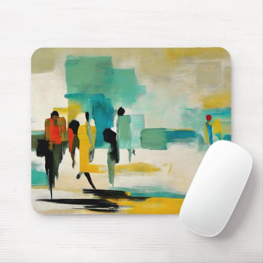Mittagsvibranz – Abstrakte Figuren Mousepad (Mit Mouse)