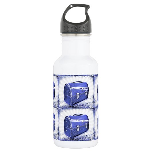 Mittagszeit Blues Edelstahlflasche (Vorderseite)