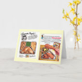 Mitte 1950 TV Dinner Vintag Card Karte (Gelbe Blume)