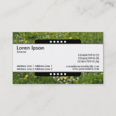 Mitte 5 Bereiche - Blume auf der Wiese Visitenkarte (Rückseite)