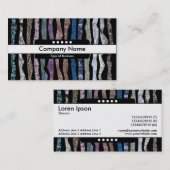 Mitte 5 Bereiche - Mineralstreifen Visitenkarte (Vorne/Hinten)