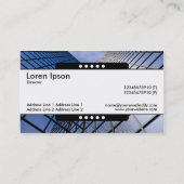 Mitte 5 Bereiche - Reflektiver Büroblock Visitenkarte (Rückseite)