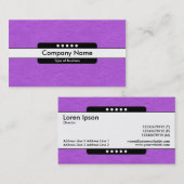 Mitte 5 Felder - Lila Papiertextur Visitenkarte (Vorne/Hinten)