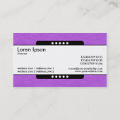 Mitte 5 Felder - Lila Papiertextur Visitenkarte (Rückseite)