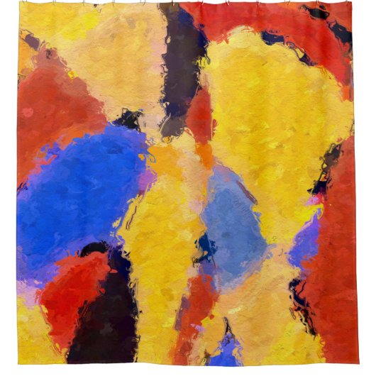 Mitte Abstrakt Duschvorhang (Vorderseite)