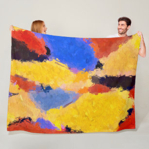 Mitte Abstrakt Fleecedecke