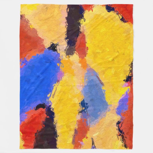 Mitte Abstrakt Fleecedecke (Vorderseite)