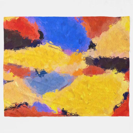 Mitte Abstrakt Fleecedecke (Vorderseite (Horizontal))