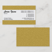 Mitte Band 016 - Ocker-Gelbe Embossed Texture Visitenkarte (Vorne/Hinten)