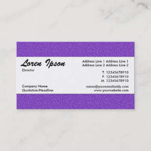 Mitte Band 020 - Violett mit Embossed Texture Visitenkarte