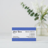 Mitte Band 022 - Blaue Embossed Texture Visitenkarte (Stehend Vorderseite)