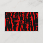 Mitte Band 039 - Abstrakt Rot und Schwarz Visitenkarte (Rückseite)