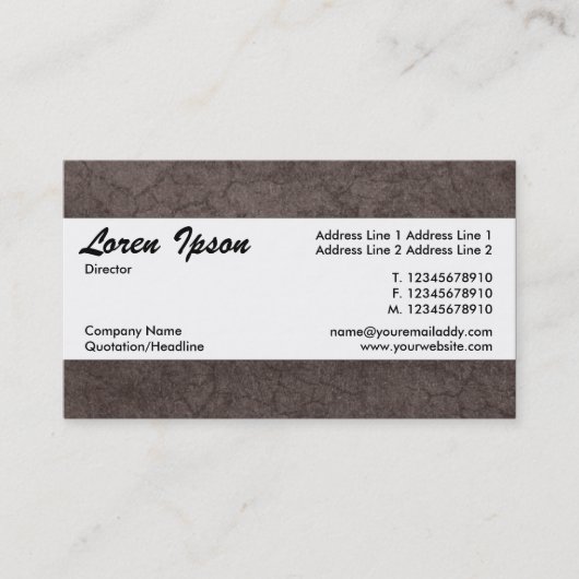 Mitte Band 09 - Dark Earth Texture Visitenkarte (Vorderseite)