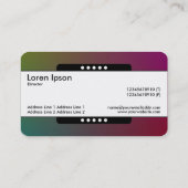 Mitte Band 5 Punkte - grau Y,M,B,R, dunkel Visitenkarte (Rückseite)