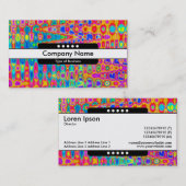 Mitte Band 5 Spots - Abstrakt farbenfroh Visitenkarte (Vorne/Hinten)