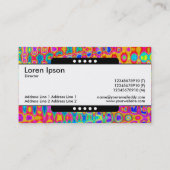 Mitte Band 5 Spots - Abstrakt farbenfroh Visitenkarte (Rückseite)