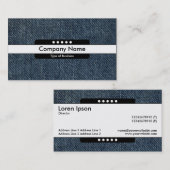 Mitte Band 5 Spots - Alte blaue Jeans Visitenkarte (Vorne/Hinten)