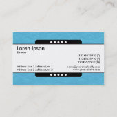 Mitte Band 5 Spots - blaue Papiertextur Visitenkarte (Rückseite)