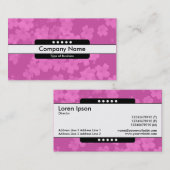 Mitte Band 5 Spots - Blume - Rosa Visitenkarte (Vorne/Hinten)