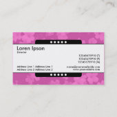 Mitte Band 5 Spots - Blume - Rosa Visitenkarte (Rückseite)