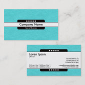 Mitte Band 5 Spots - Cyan Paper Texture Visitenkarte (Vorne/Hinten)