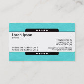 Mitte Band 5 Spots - Cyan Paper Texture Visitenkarte (Rückseite)