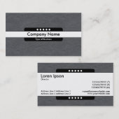 Mitte Band 5 Spots - dunkelgraue Papiertextur Visitenkarte (Vorne/Hinten)