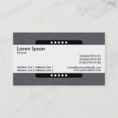 Mitte Band 5 Spots - dunkelgraue Papiertextur Visitenkarte (Rückseite)