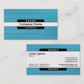 Mitte Band 5 Spots - gebürstete blaue Textur Visitenkarte (Vorne/Hinten)